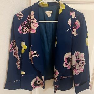 Floral satin J. Crew blazer